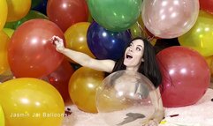 Nude in Helium Balloons Mass Popping