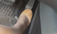 Trixie Love Pedal Pumping in my nude Tory Burch flats