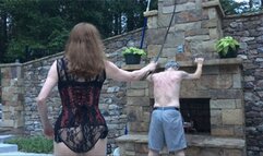 Twilight Whipping By The Pool (MP4 HD)