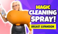 Magic Cleaning Spray makes my tits inflate!