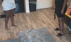 Ebony girl gets a hard spanking for not folding up the clothes part 11