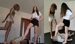 Angie and Laila - Revenge - Mix1 Part2 Laila kicks