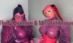 Pink and purple latex layers