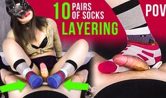 Sockjob Socks Layers Fetish Footjob POV - Layering POV