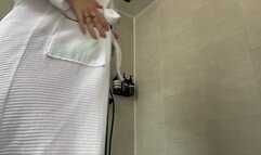 Pregnant Penny Playing in the shower