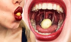 Chocolate Balls Swallowing