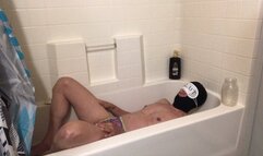 Pissing on my slave while he wears my panties