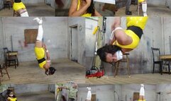 Little brown girl gags herself for her first upside-down suspension (MP4 SD 3500kbps)