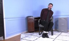 Surprised At The Office, Brad Sterling Struggles In His Suit! 1080p Version