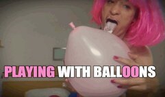 PLAYING WITH BALLOONS