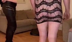 Bound Sissy cleans trainers