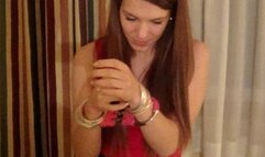 Rachel - Pink Handcuffs & Silver Bracelets (AVI)