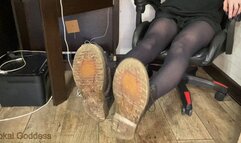 Dirty boots licking and ballbusting