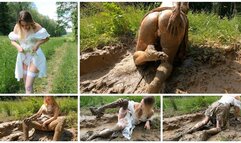 Your sexy muddy lost in the forest bride