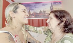 HOT KISSING MY 75 YEAR OLD FRIEND - BY BABI VENTURA VS JUDITI - FULL VERSION IN FULL HD