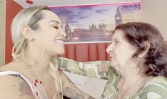 HOT KISSING MY 75 YEAR OLD FRIEND - BY BABI VENTURA VS JUDITI - CLIP 1 IN FULL HD
