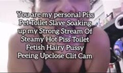 Avi You are my personal Piss Pet Toilet Slave Soaking up my Strong Stream Of Steamy Hot Piss Toilet Fetish Hairy Pussy Peeing Upclose Clit Cam