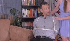 Laney Gray Ties and Gags Her Cheating Boyfriend Before Whipping Out His Dick! 4K Video Version