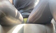 Driving Upskirt In Pantyhose