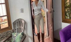 AFQ Dressage Whipping by Two Collared Up cruel Equestriennes by Milah and Katherine