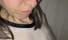 Wetlook - Wet T-shirt and knickers in the shower (HD)
