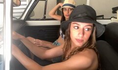 Gaia and Luna arrested coming back to the beach