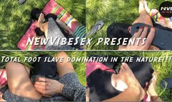 Total foot slave domination in the nature