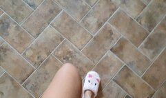 1st pink furry mule house slippers loss video