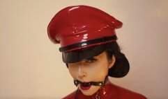 Goddess in red catsuit tied with ropes (720p)