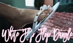 White Flip Flop Dangle - HD