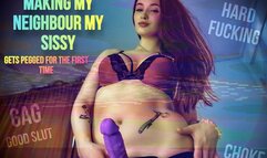 Making my sissy neighbor my pegging slut