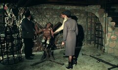 Rebecca - the horny slut is tied to the spreader chair and tickled to the extreme