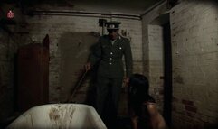 Akina – cleaning the prison cell with a huge hook in her ass