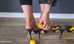 Inshoe Oranges Crushing Inside 4 Pairs of my Sexy Mules