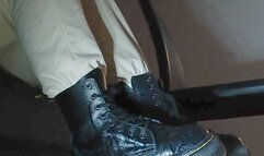 Under black and white Dr Martens Boots