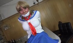 Dani M Love Tied, Hogtied and Tickled in Her Japanese School Uniform