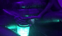 Enjoying a hot shower