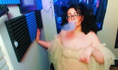 Cat Eared Brat Smokes and Plays with Her Pussy for You