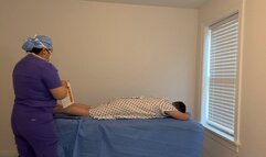 A pain tolerance exam with surgical nurse Jess