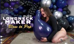 Alice Longneck Maker : Blow to pop Blue Unique 16"