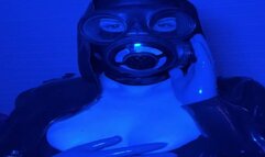 Cute Canadian gas mask girl