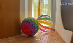 hot bouncing on two beachballs