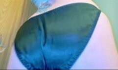 Lavender leggings reveal Black Satin JB panty