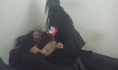 German woman scratching in the old style with her long nails