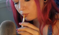 Smoking sounds with a professional mic no talking