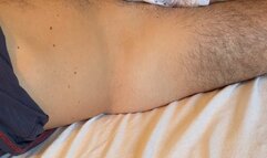 Cumming under new Nike Air Max white sneakers