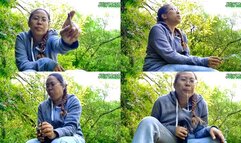 Fit Petite Asian Smoking and Coughing while sick in the woods volume 21 Non Nude ****mp4****