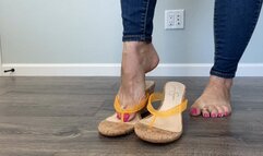 Walking & Modeling Wedge Thongs