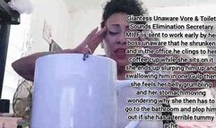 Mov Giantess Unaware Vore & Toilet Sounds Elimination Secretary MILF is sent to work early by her boss unaware that he shrunken and in the office he clings to her coffee cup while she sits on it she ends up slurping him up and swallowing him in one Gulp t