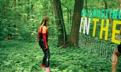 Ball busting hard in the woods